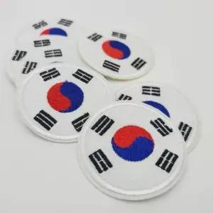 bns 의류 리폼 태극기 자수 원형 와펜 옷리폼 가방리폼 가방와펜 옷와펜 옷수선