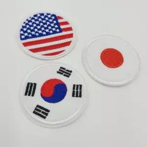 bns 의류 리폼 열접착 국기 자수 원형 와펜 옷리폼 가방리폼 가방와펜 옷와펜 옷수선