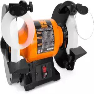 WEN BG4286 3Amp 8인치 저속 벤치 그라인더 주황색 검은색