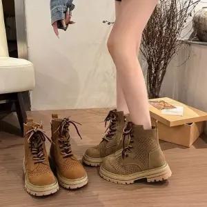 여성 여름 데님부츠 숏부츠 웨스턴 펀칭워커 속굽 워커힐 통굽 대황부츠 OP2