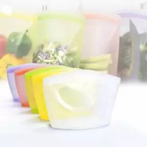 밀폐용기 실리콘 국산 컬러지퍼백 지퍼백 850ml 중형