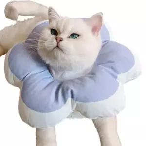 [반려] 고양이 방수 쿠션 넥카라 블루 L 1P 강아지 수술 보호
