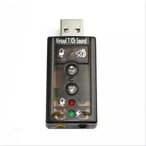 [COMS]USB 사운드카드 7.1채널 오디오 컨버터 입출력 포트-WD53500
