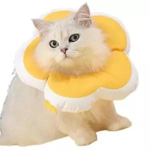 [반려] 고양이 방수 쿠션 넥카라 옐로우 S 1P 강아지 수술
