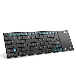 러시아어 스페인어 영어 프랑스어 키보드 무선 Rii K12 +/i12 + 안드로이드 노트북 PC TV 박스 용 터치 패