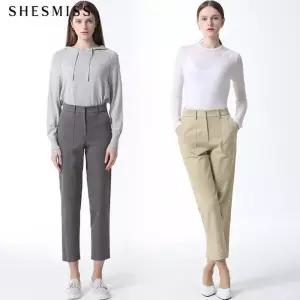 [쉬즈미스][쉬즈미스(SHESMISS)] 스티치 포켓 코튼 배기 팬츠