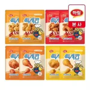 맥시칸 치킨 4종 순살 봉 크리스피, 핫크리스피, 허니버터, 갈릭양념 4팩