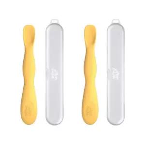 말랑하니 초기 이유식 숟가락 휴대용 케이스 옐로우