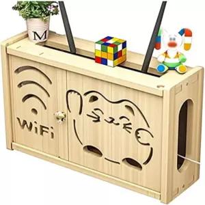 BTURYT 라우터 보관함 싱글 도어 브래킷 벽걸이 부유식 벽 선반 WiFi 케이블 정리함 전원 보드 프로텍터