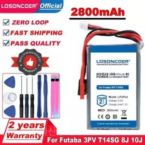 2800mAh 2S1P LiFePo4 송신기 배터리 수명 후타바 3PV T14SG 8J 10J 4PK 4PX 4PV 4PM 7PX 4PLS 16SZ 18SZ T6K 14SG