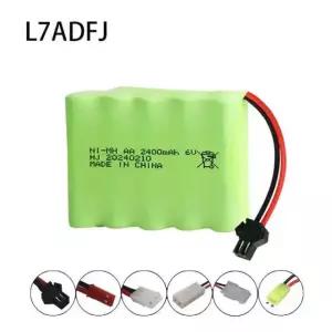 RC 자동차 충전식 배터리 AA NIMH 팩 탱크 트럭 로봇 총 보트 NI-MH 6V 2400mAh