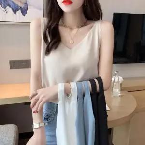 [라일리여성의류] Rly 여름 이너 정장 나시 브이넥 민소매