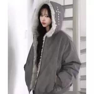 매장정품 러브이즈트루 LUVISTRUE EV REVERSIBLE FUR HOODGRAY 5010233022 164458