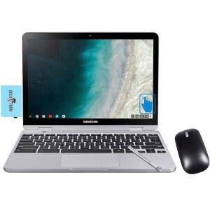 삼성 크롬북 플러스 V2 라이트 타이탄 무선 인텔 EMMC CELERON OS HD 도크 4GB 615 포함 64GB 마우스 2인치 SSD HD 터치 웹캠 1920X1080 크롬 3965Y RAM IN 12 노트북