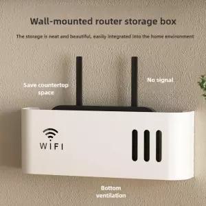 벽 마운트 무선 WIFI 라우터 선반 ABS 플라스틱 스토리지 박스 랙 케이블 전원 브래킷 주최자 상자 거실