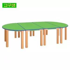 단체 활동 테이블 630 높이 원목 다리 교육 기관 어린이집 유치원 안전 그룹