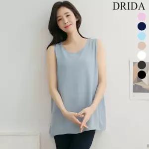 드리다 40-50대여성 여름 기본 쉬폰 나시 민소매 정장 이너 플레어 빅사이즈 블라우스 66-99 엄마옷 미시옷
