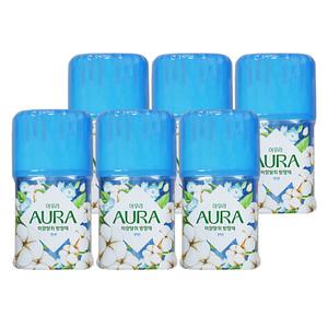 엘지 아우라 에코 미향탈취 방향제 린넨향 440ml 6개 탈취제 목화
