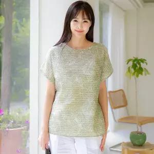 엄마옷 드리다 여름 풍기인견 패턴 빅사이즈 반팔 인견 블라우스 아줌마옷 할머니옷 선물 모임