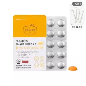 휴럼 뮴 키즈 스마트 오메가3 구미 60개입 어린이 유아 아기 건강 젤리