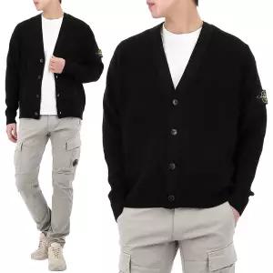 26SS 스톤아일랜드 와펜 패치 코튼 브이넥 가디건 L1S155100009 S00D8 V0029
