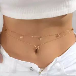 나비 허리 체인 벨트 주얼리 여성 원피스 스커트 포인트 패션