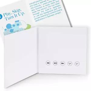 보이스기프트 VoiceLP 디지털 MP3 및 WAV 오디오 음악 플레이어 화이트 신학기 믹스테이프 재생 목록 강의