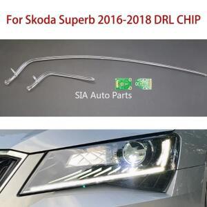 스코다 슈퍼브 2016-2018 헤드라이트 DRL 칩 도관 스트립 수리 키트 (화이트 엔젤 아이 밸러스트 주간 주행