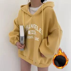 기모 안감 반집업 후드티 맨투맨 오버핏 루즈 박시 여성 후드 오버 셔츠 겨울 레터링 프린팅셔츠 빅사이즈