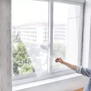 찍찍이 셀프 방충망 1개창문필터 붙이는 탈부착 모기 촘촘 벌레차단 밸크로장 모기장