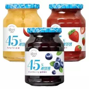 복음자리 45도 과일잼 딸기 350g 블루베리 사과 1세트 티타임 샌드위치 힐링 외식 아이스티 아이스커피