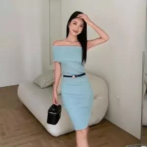치마 원피스 니트 미니 여친 여름용 러블리 일자 숄더 스판 슬림핏 튜브탑 힙업 다올2