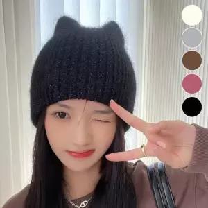 귀여운 고양이귀 꽈배기 데일리 패션 비니