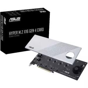 ASUS Hyper M.2 X16 PCIe 4.0 X4 Expansion Card Supports 4 NVMe M.2 (2242/2260/2280/22110) up to 256Gb