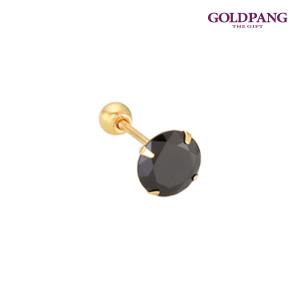 [골드팡] 14k 블랙 큐빅 피어싱 6mm
