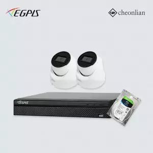 이지피스 210만화소 이지뷰IP 실내2대+4채널 CCTV 자가설치세트 네트워크 POE