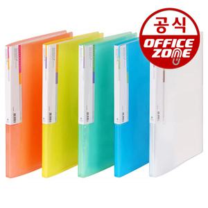 F423-7 P.P 투명 클리어화일 40매/40P A4 파일 포켓형 크리어 인덱스 칼라