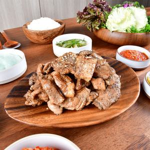 미트아울렛 찐 가성비 돼지갈비 맛 양념 돼지구이