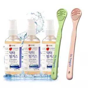 닥터텅거스 구강청결제 5통 혀클리너 2개 입냄새 구취 백태 제거