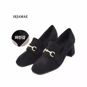 [하프클럽/세자매]겨울용 따뜻한퍼 / 여성 6cm 키높이 겨울구두 스웨이드 펌