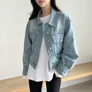 [하프클럽/다잇템]여자 SS 외투 아메카지 주머니 진 데님 자켓