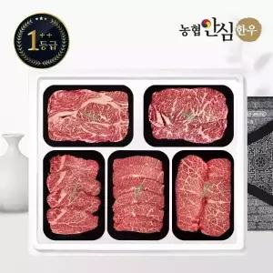 [농협안심한우] 1++등급 한우 선물세트 구이1호 2kg (등/채/안/특/살)
