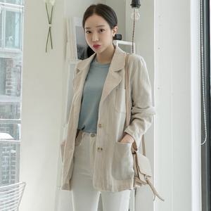 [시크릿라벨] 투버튼 데일리 린넨자켓