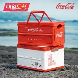 코카콜라 [내일도착] Coca-Cola 폴딩박스 리빙박스 수납 접이식 캠핑 트렁크 30L
