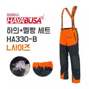 하야부사 작업복 하의 HA330-B L 멜빵포함 안전바지 임업용 쳅스 산림작업복 TROUSER