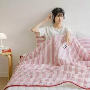 [바자르][신규컬러 출시] 썸머빌리지 먼지없는 냉감 양면 여름 차렵이불세트(Q)