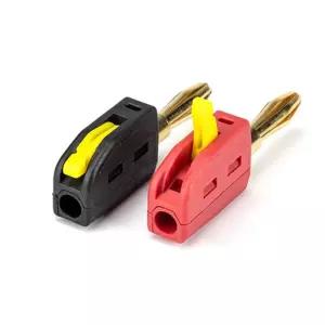 솔더리스 바나나 4MM 10개 단위 250V 32A 고전류 커넥터 오디오 연결 단자 터미널