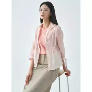 [지센] 여성 컬러립 스판 후드 숏 점퍼 LSJPO452_OR