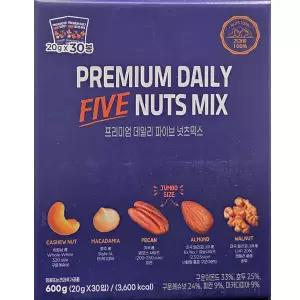 프리미엄 데일리 5너츠 믹스 30입 믹스넛 하루견과 매일견과 견과세트