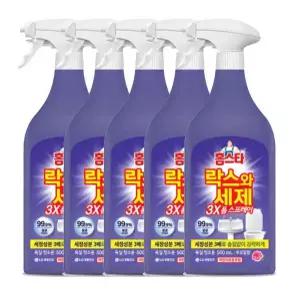 홈스타 락스와세제 3X 폼스프레이 후로랄 500ML 5개